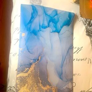 large desk/mouse/gaming pad - in blue marble